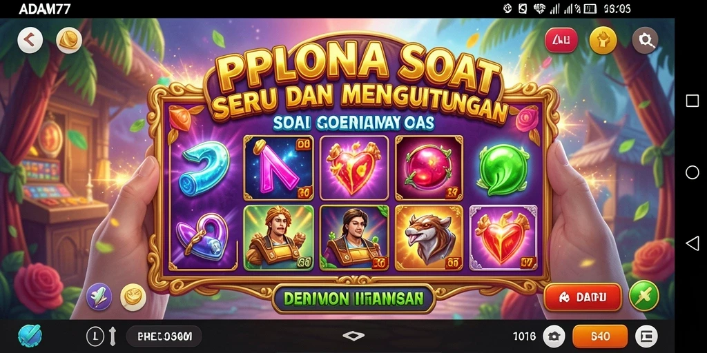 Tampilan gameplay ADAM77 yang menarik dan penuh warna.