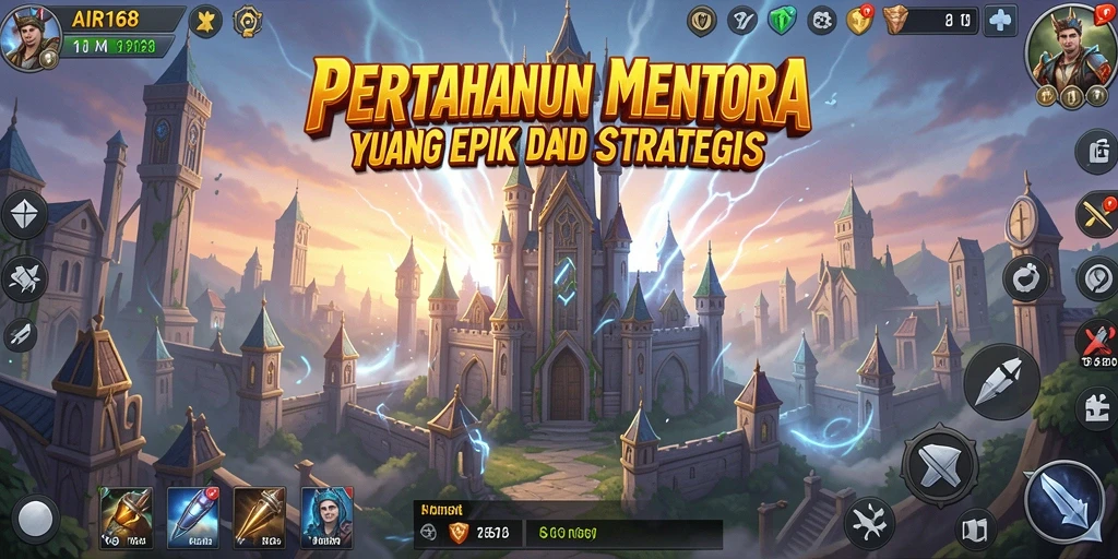 Tangkapan layar menunjukkan aksi seru dalam game Tower Defense AIR168.