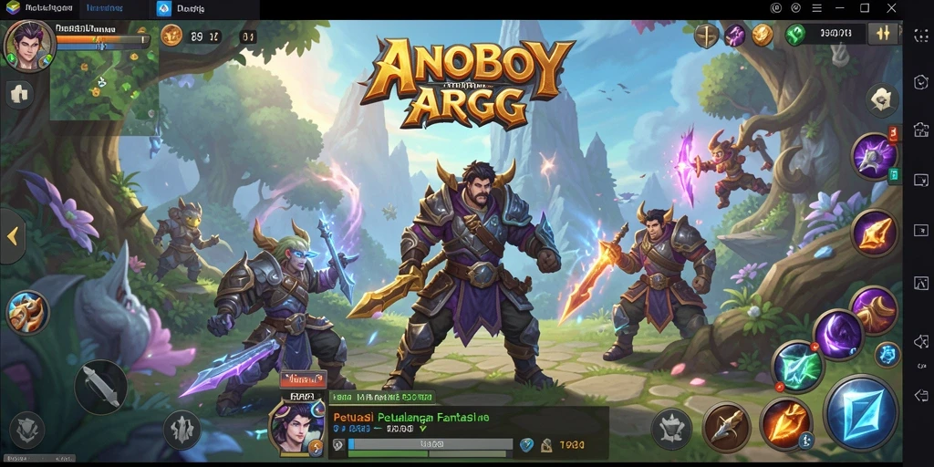Tangkapan layar menunjukkan pertarungan epik dalam ANOBOY dengan karakter yang penuh aksi.