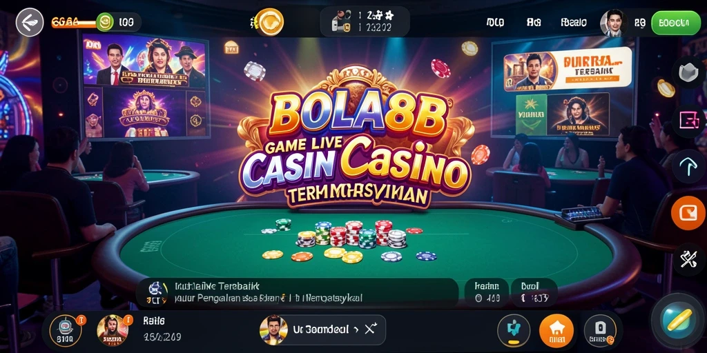Tampilan gameplay langsung BOLA88 dengan dealer profesional dan interaksi nyata.