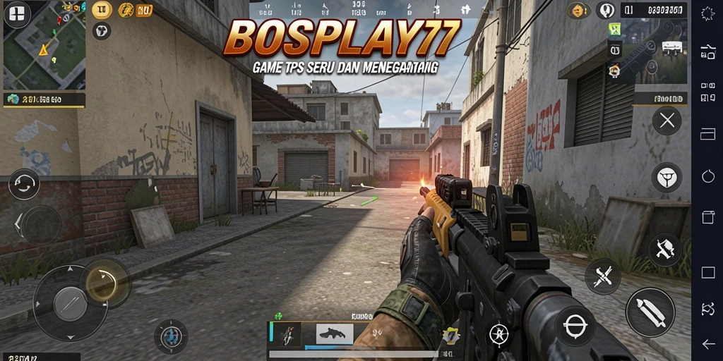 Screenshot gameplay seru dari BOSPLAY77 dengan aksi tembak-menembak.