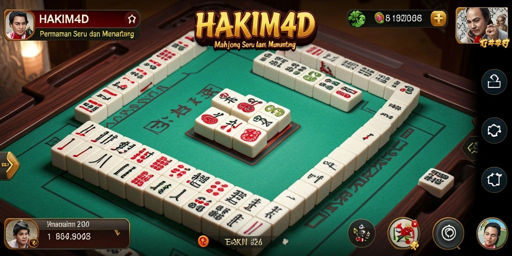 Tampilan gameplay Mahjong yang menarik di HAKIM4D.