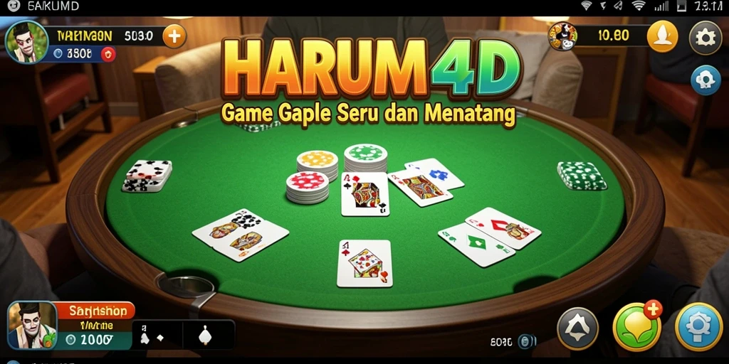 Tampilan gameplay seru di HARUM4D dengan kartu Gaple.