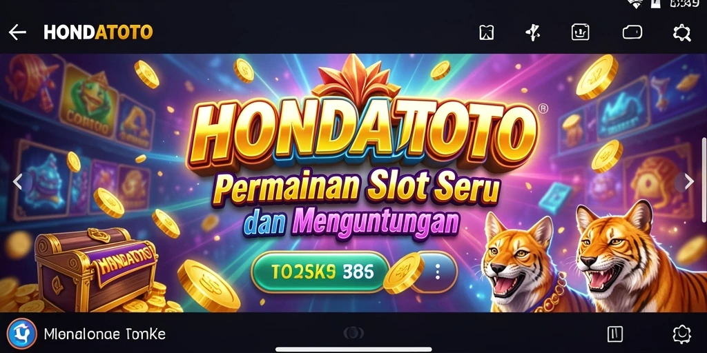 Tampilan gameplay HONDATOTO dengan mesin slot yang menarik.