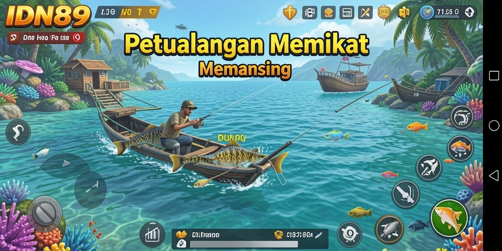 Tampilan gameplay memancing yang menakjubkan di IDN89.