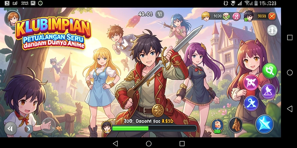 Tampilan gameplay KLUBIMPIAN yang memukau dan penuh aksi.