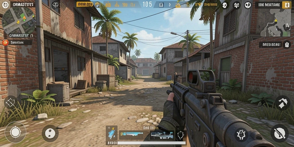 Screenshot gameplay ORMASTOTO yang menunjukkan aksi seru di medan perang.
