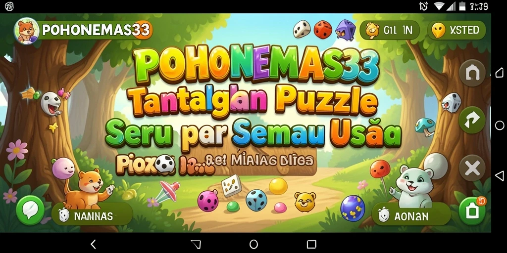 Screenshot gameplay seru POHONEMAS33 dengan tantangan puzzle menarik.