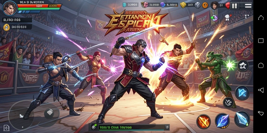Tampilan gameplay Fighting yang mendebarkan dan penuh aksi.