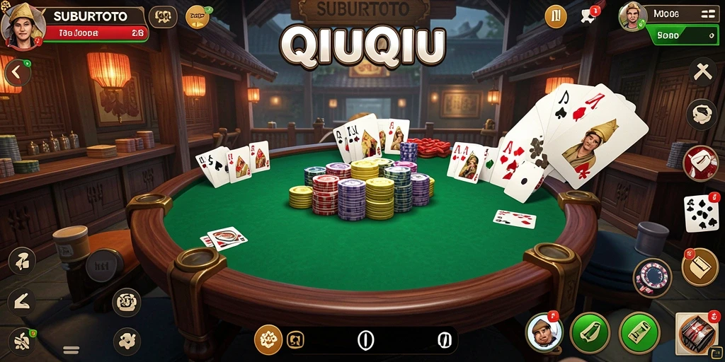 Tampilan gameplay QiuQiu yang seru dan menarik.