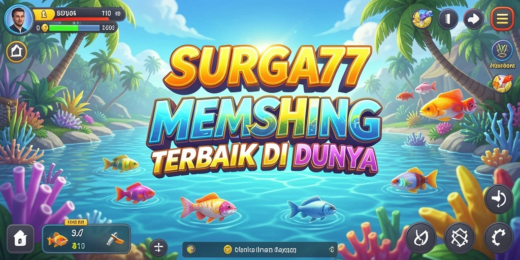 Gameplay SURGA77 yang realistis saat menangkap ikan di lokasi indah.