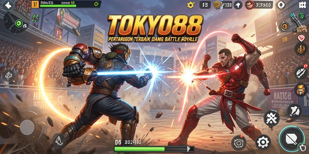 Gameplay mendebarkan dalam pertarungan Battle Royale.